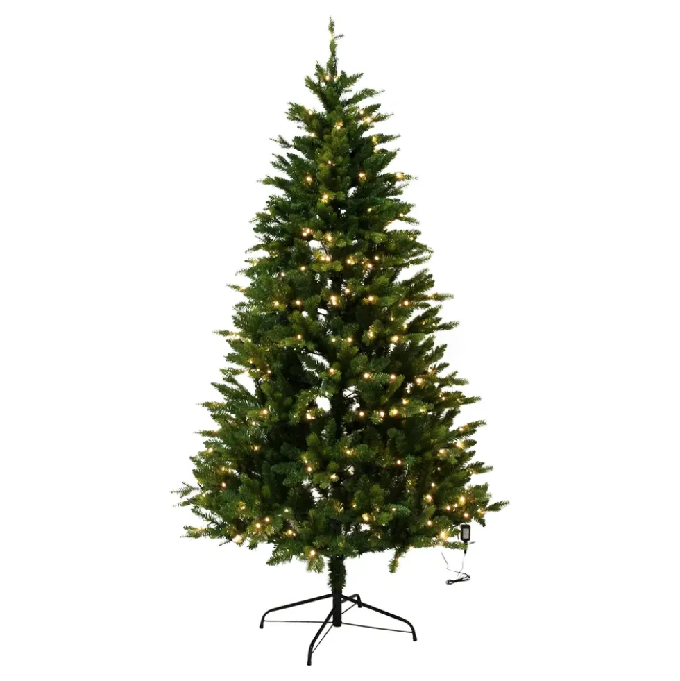 Plastjuletræ med LED-belysning