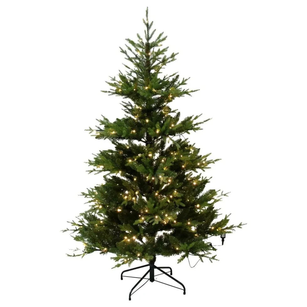 Plastjuletræ med LED-belysning