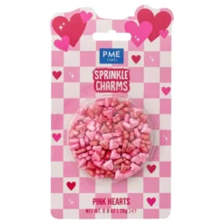 PME Lyserøde Hjerte Sprinkle Charms