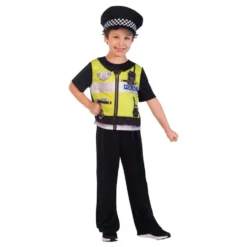 Politimand med Vest Børnekostume