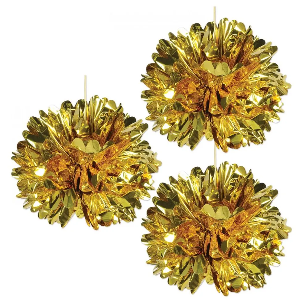Pom Pom Guldmetallic Hængende Dekoration