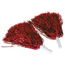 Pompoms Rød Metallic