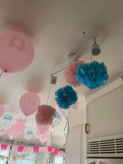 Pompon Mini Lyseblå Hængende Dekoration