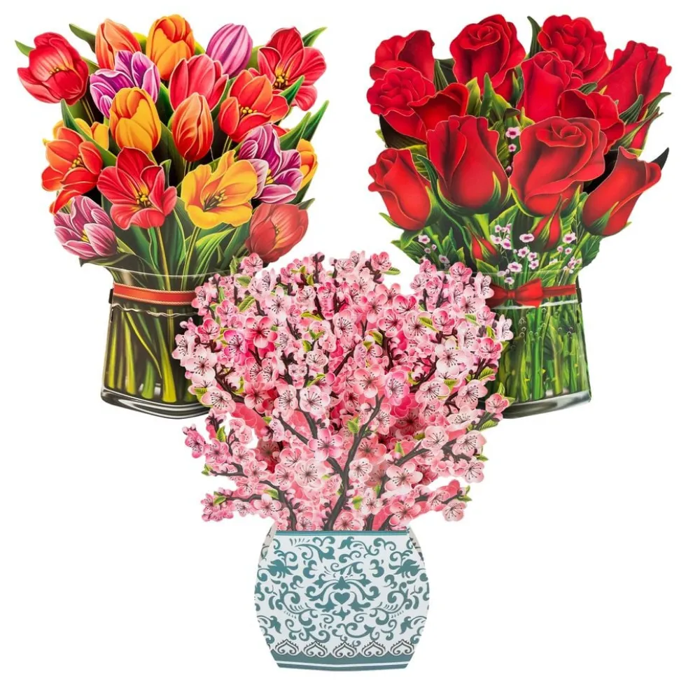 Pop Up-Kort Blomster