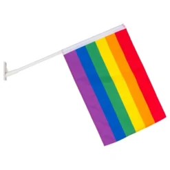 Pride Facadeflag med Stang