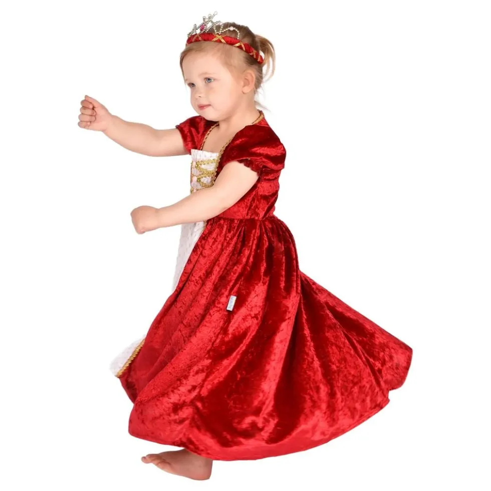 Prinsessekjole Fløjlsrød Børn