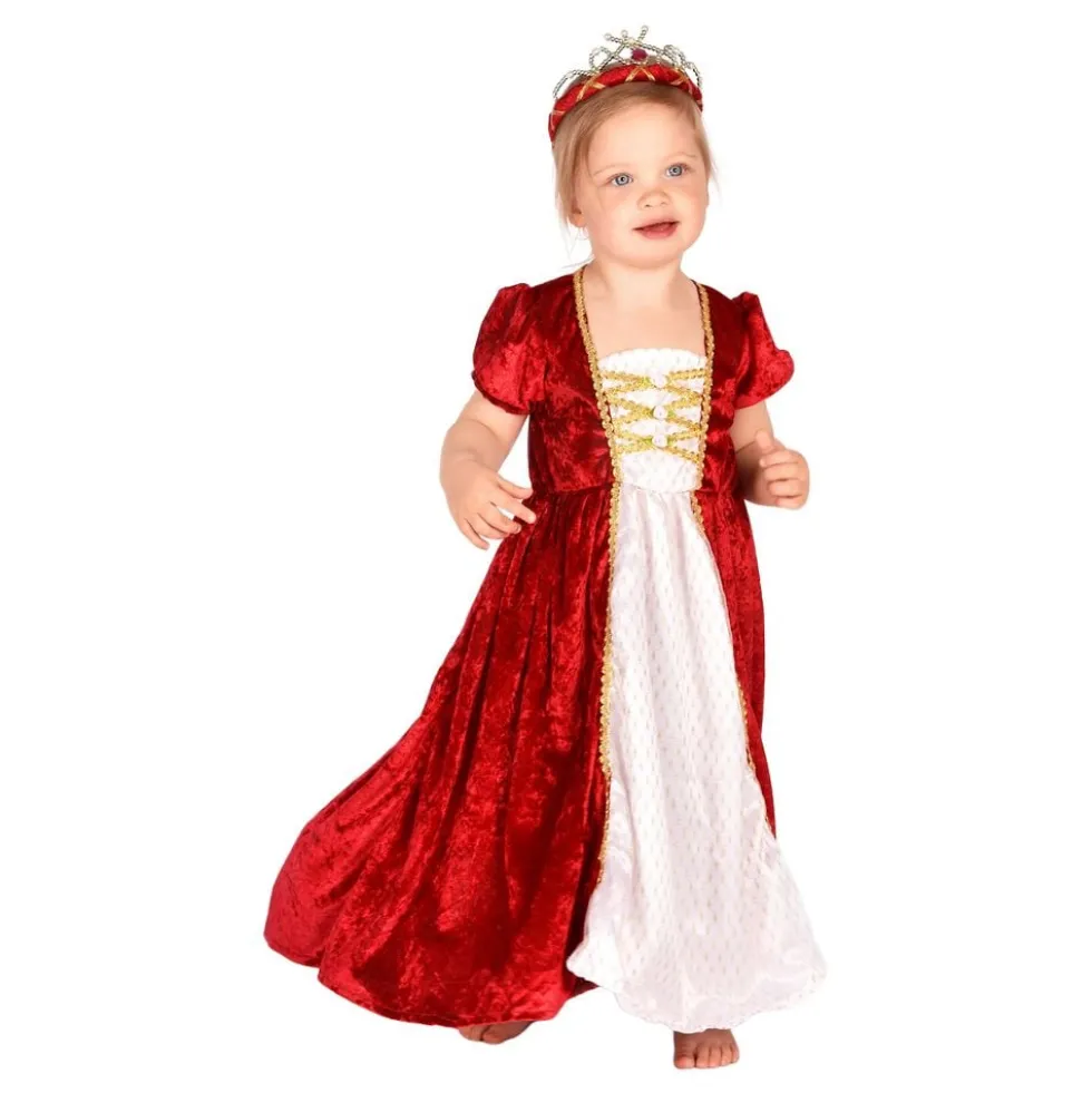 Prinsessekjole Fløjlsrød Børn