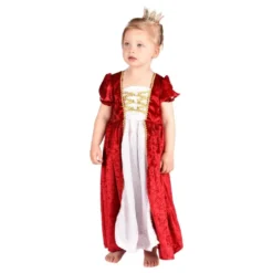 Prinsessekjole Fløjlsrød Børn