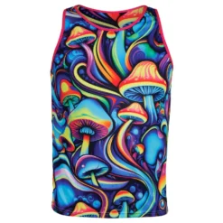 Psychedelic Mushroom tanktop til herrer