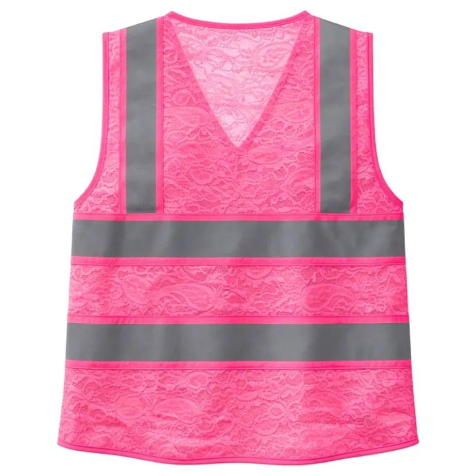 Refleksvest i blonde neonpink