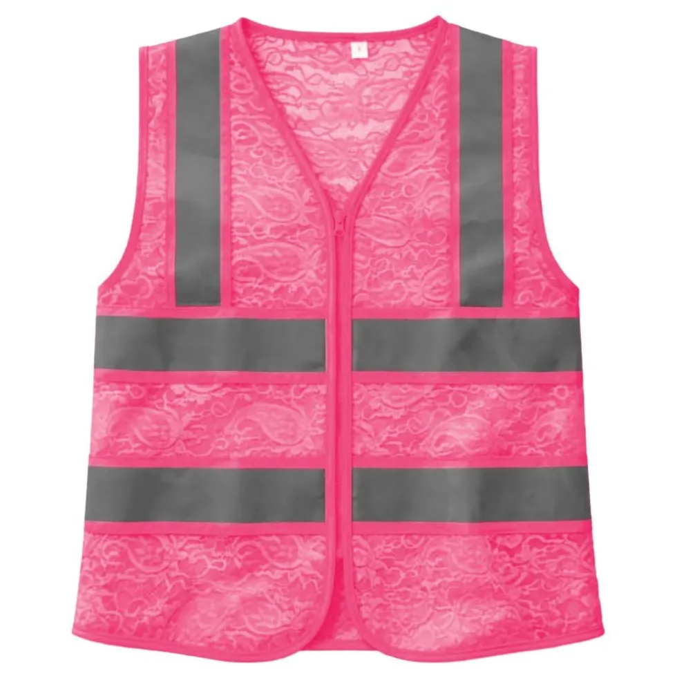 Refleksvest i blonde neonpink