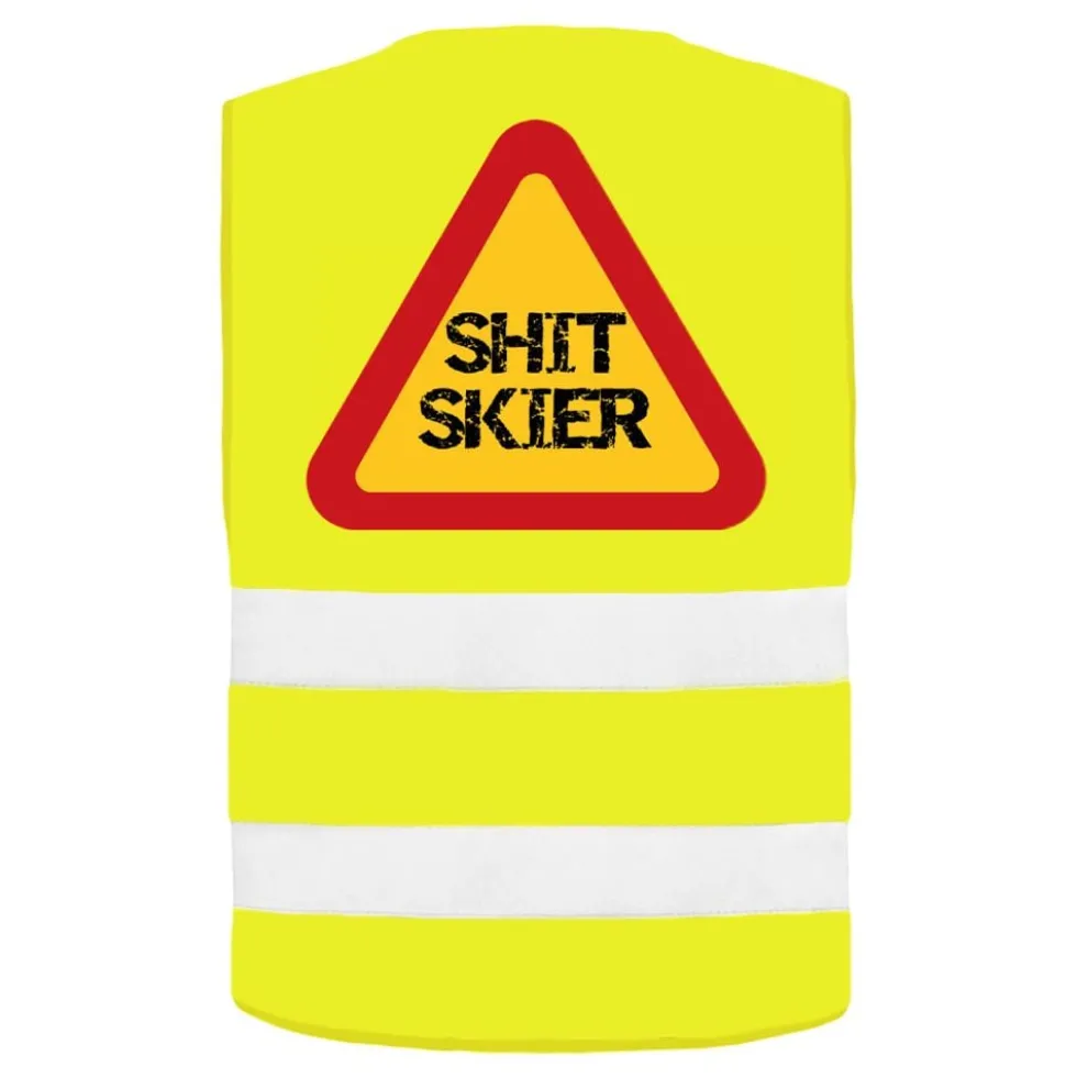Refleksvest Shit Skier Neongul