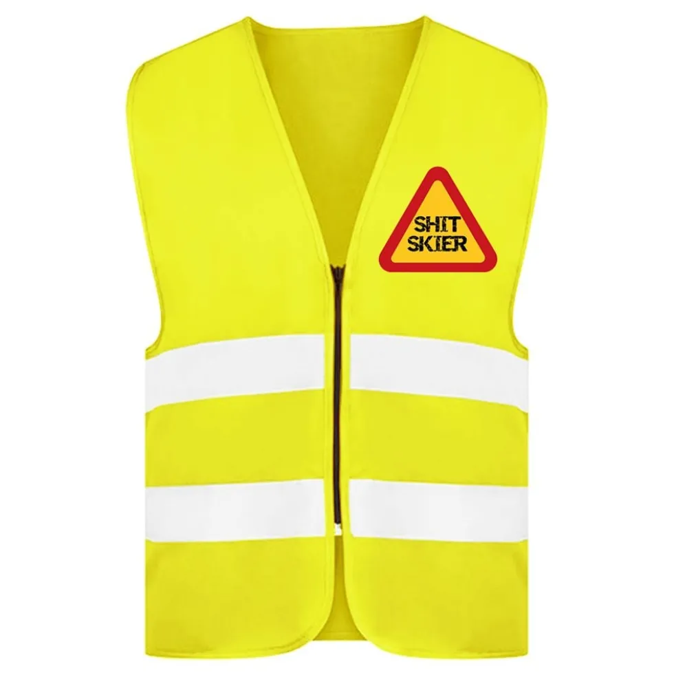 Refleksvest Shit Skier Neongul