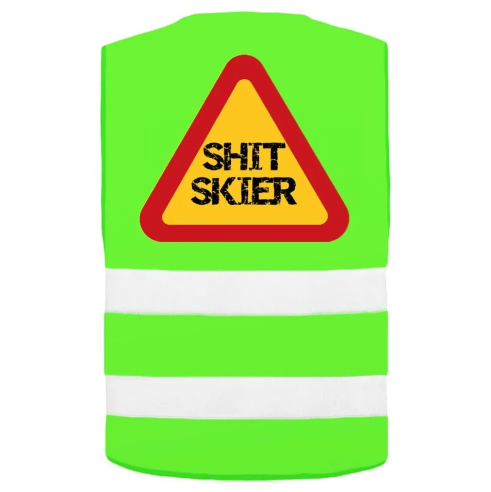 Refleksvest Shit Skier Neongrøn
