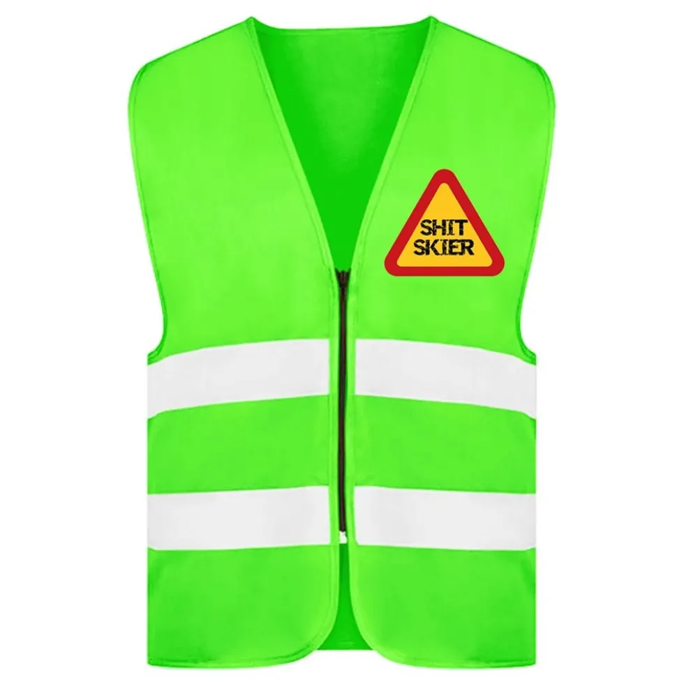 Refleksvest Shit Skier Neongrøn