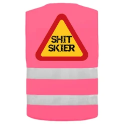 Refleksvest Shit Skier Neonlyserød