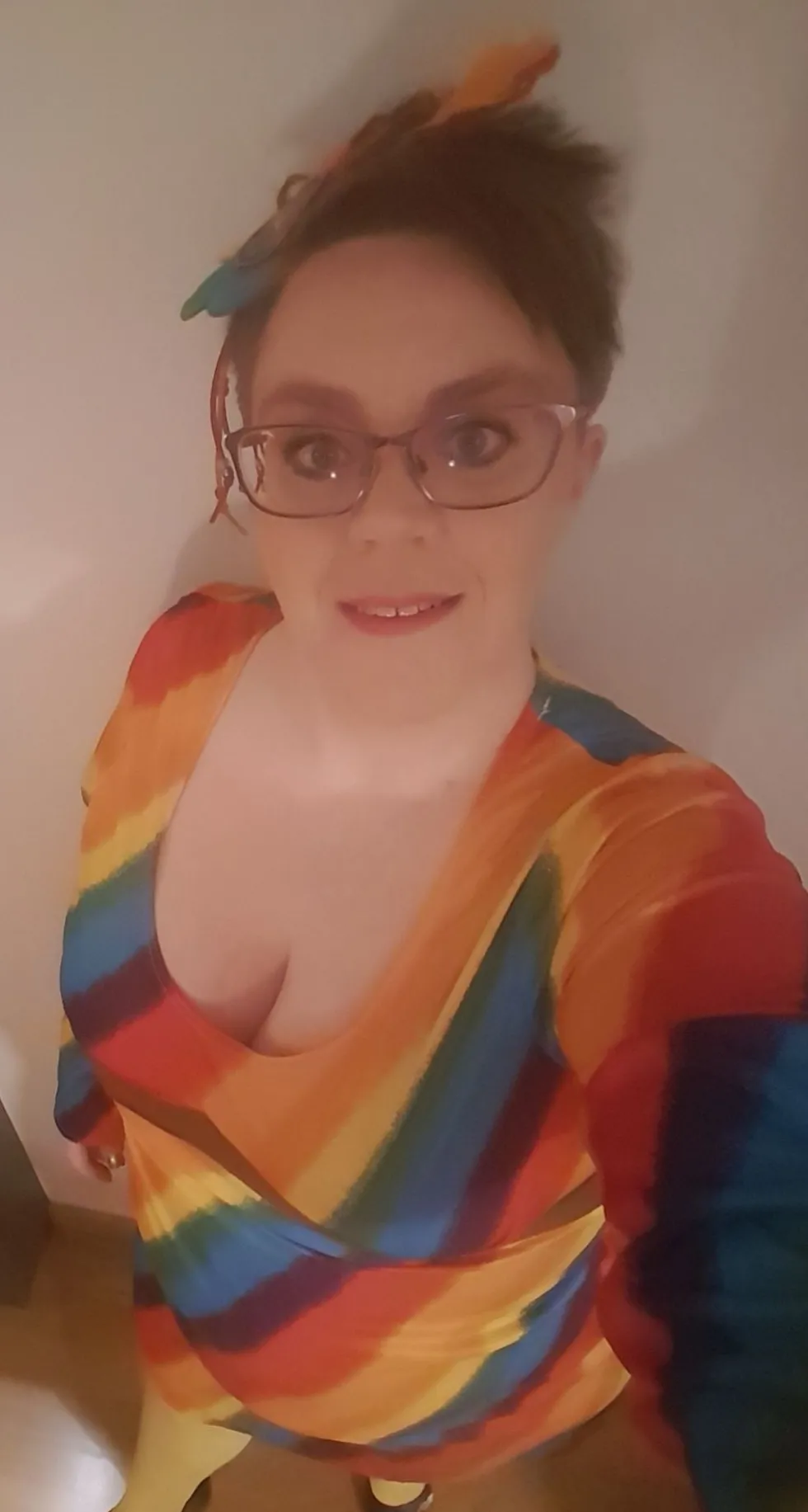 Regnbue Hippie Kostume