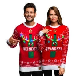 Reinbeer Rød LED Juletrøje