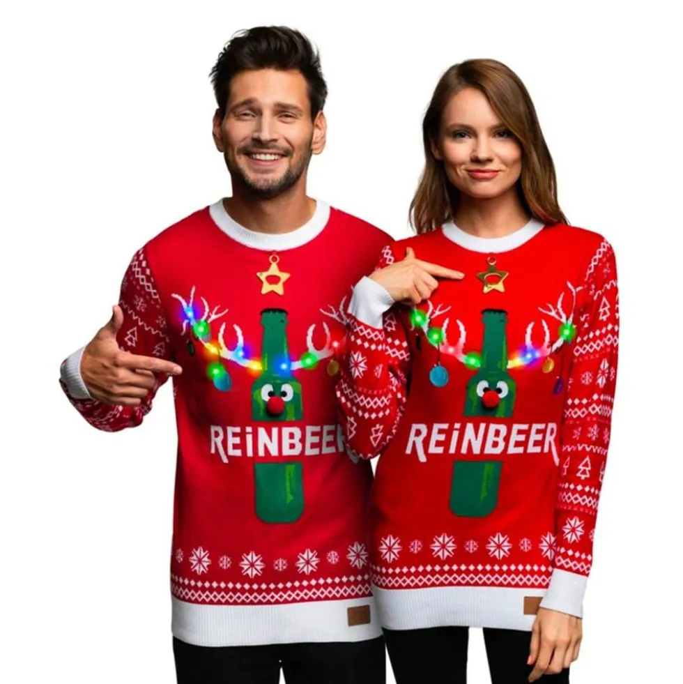 Reinbeer Rød LED Juletrøje