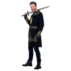 Ridder Sort/Guld Kostume