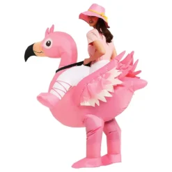 Ridende Flamingo Oppusteligt Kostume