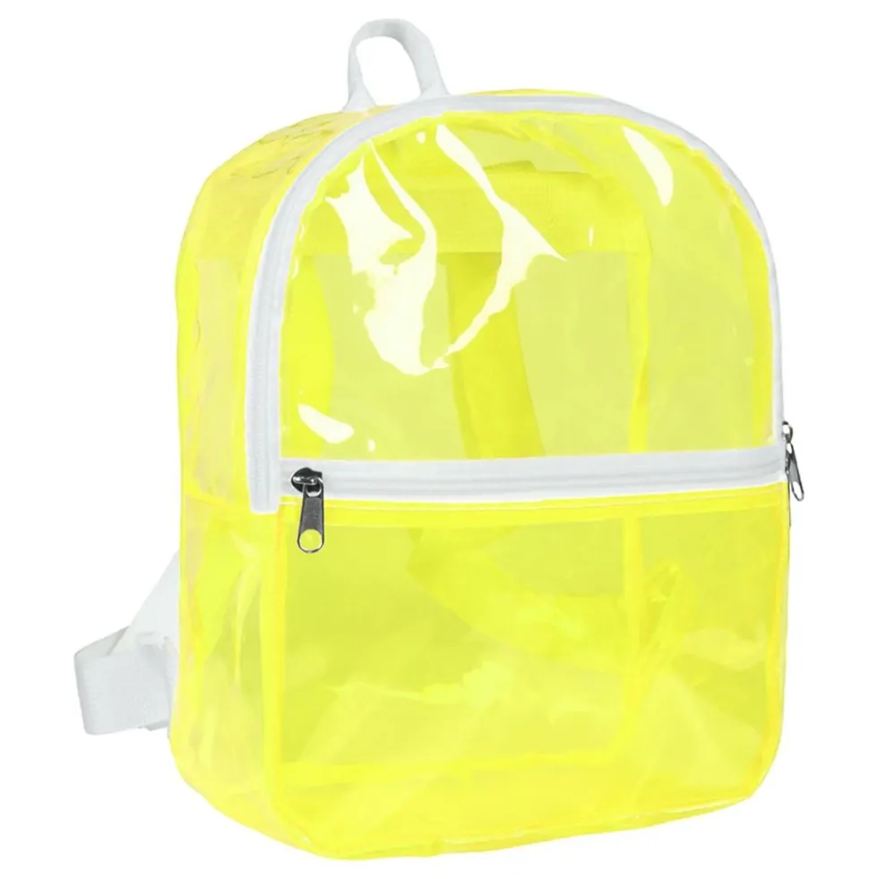 Rygsæk Transparent Neongul