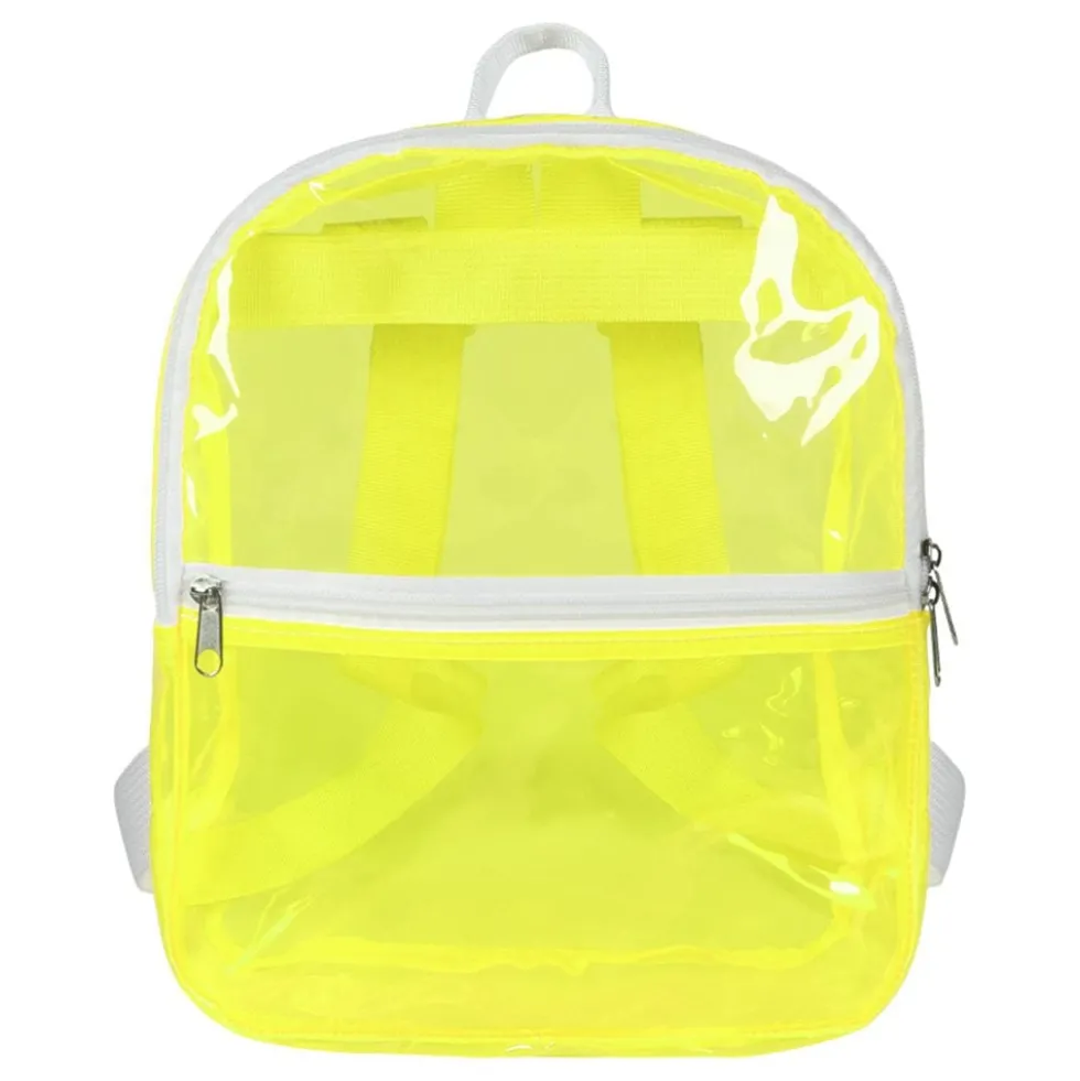Rygsæk Transparent Neongul