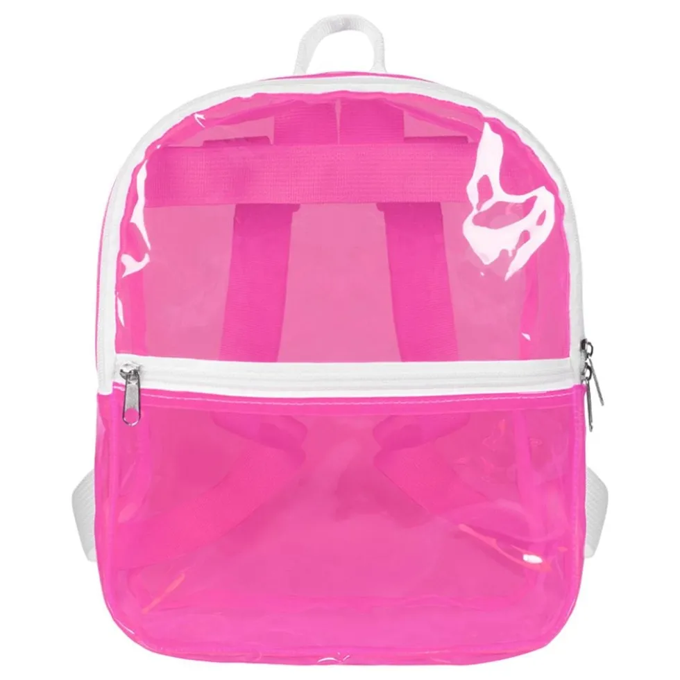 Rygsæk Transparent Neonpink