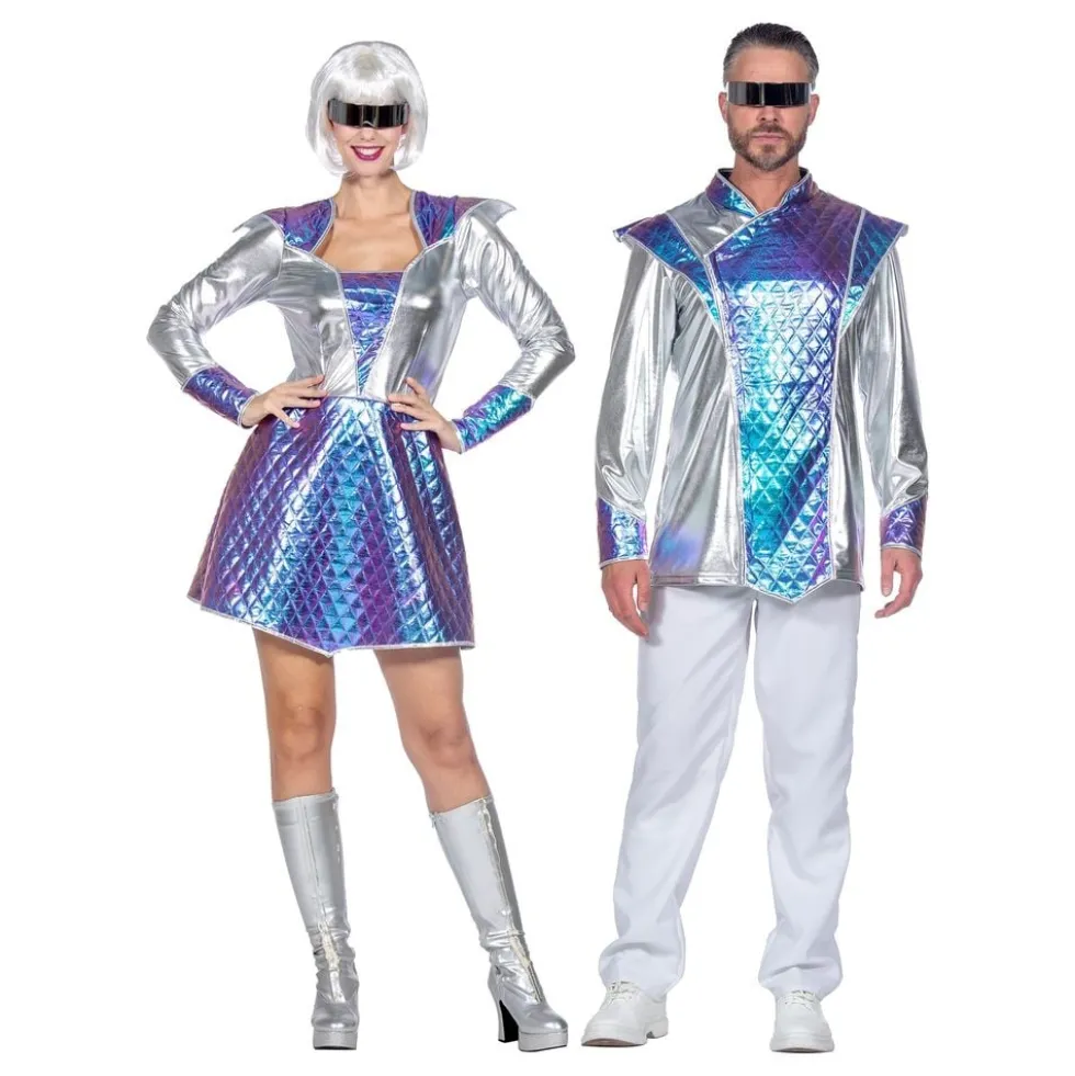 Rymdepige Metallic Kostume