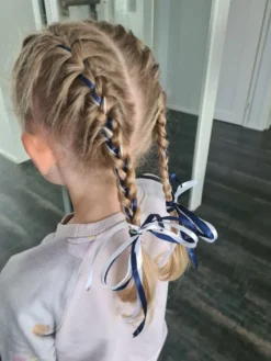 Satinbånd Mørkeblå