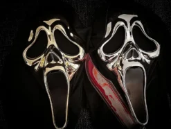 Scream Ghostface Guld Chrome Maske