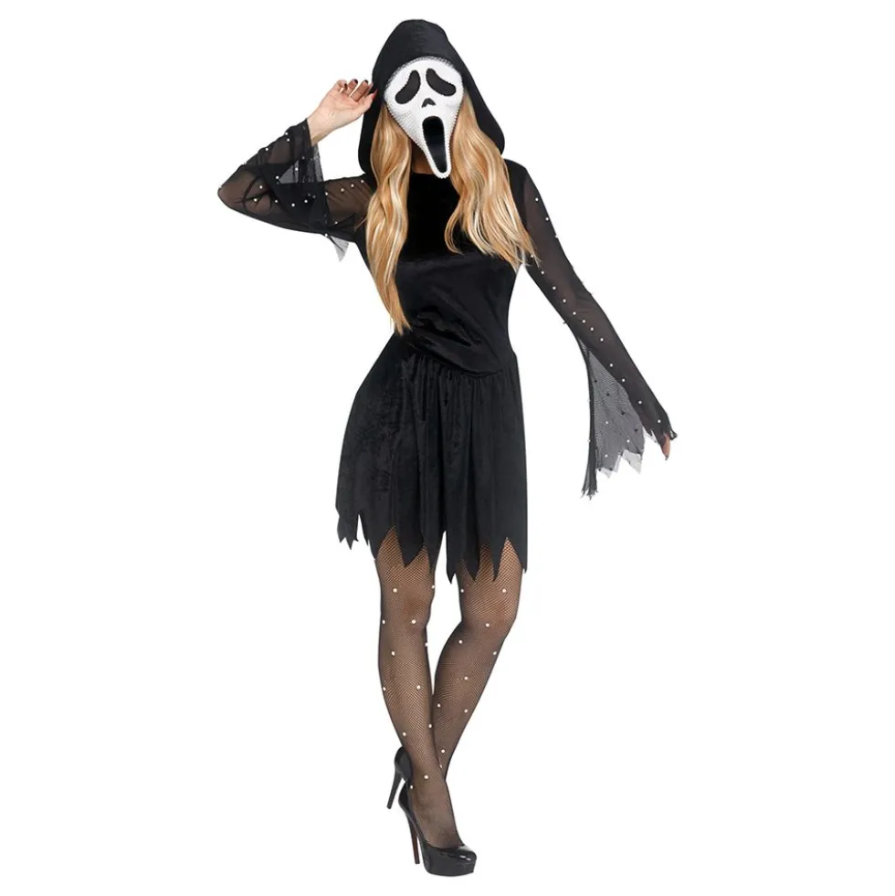 Scream Ghost Face Pearl Kjole Kostume