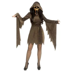 Scream Ghost Face Shimmer Kjole Kostume