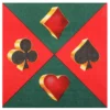 Servietter Casino Grøn/Rød