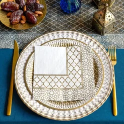 Servietter Guld Ornament