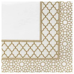 Servietter Guld Ornament