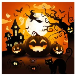 Servietter Halloweengræskar