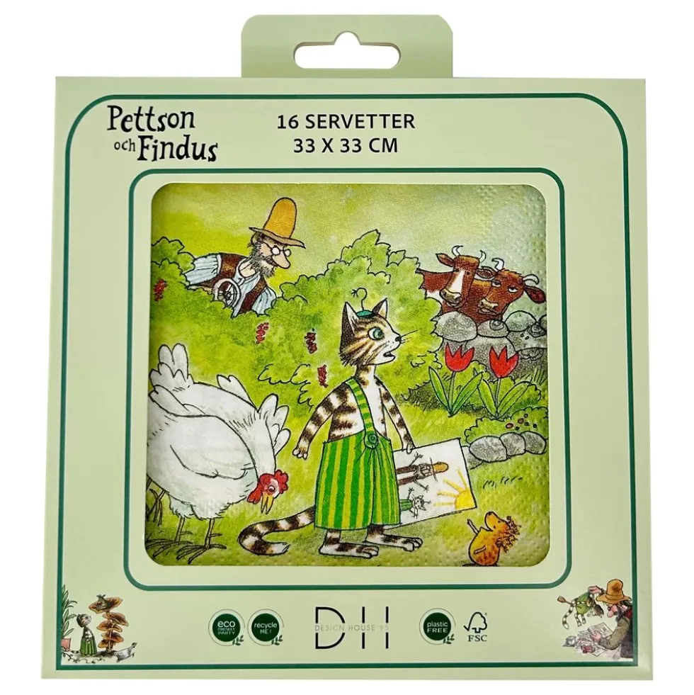 Servietter Hønsene Pettson & Findus