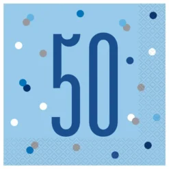 Servietter 50 Lyseblå Prikket