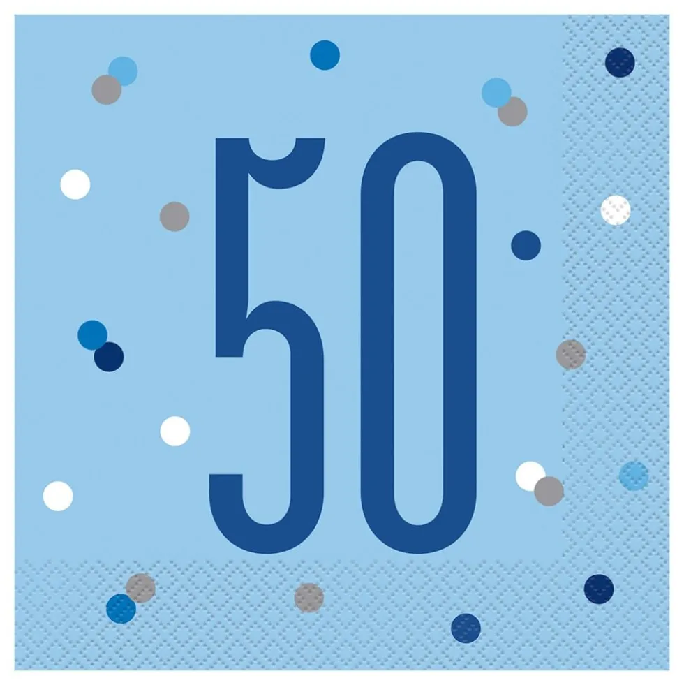 Servietter 50 Lyseblå Prikket