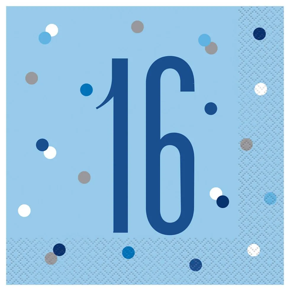 Servietter 16 Lyseblå Prikket