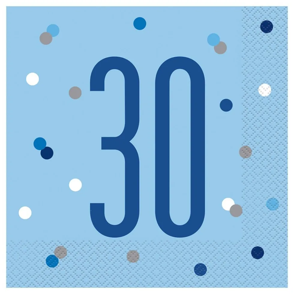 Servietter 30 Lyseblå Prikket