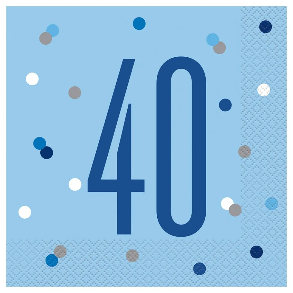 Servietter 40 Lyseblå Prikket