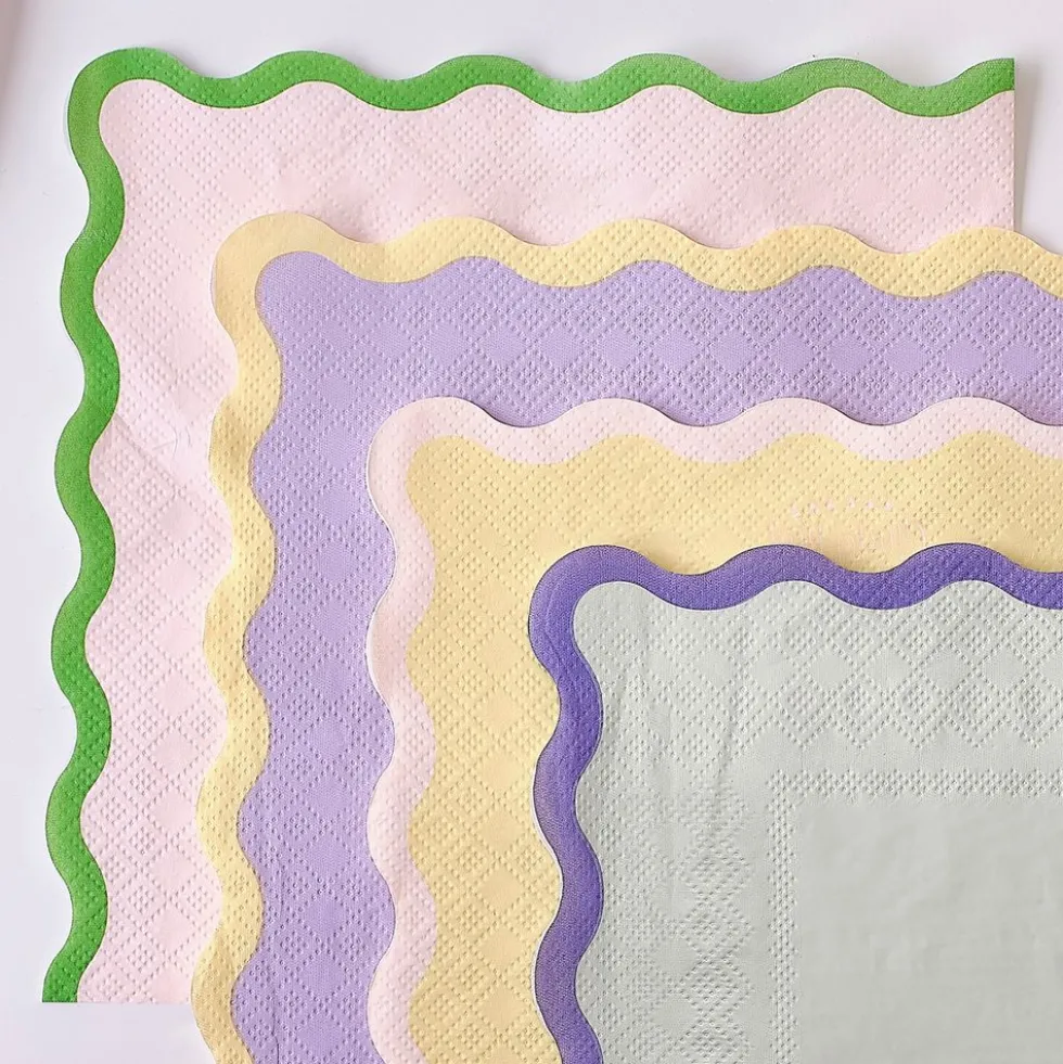 Servietter Pastel Wavy