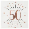Servietter 50 Sparkling Rosaguld
