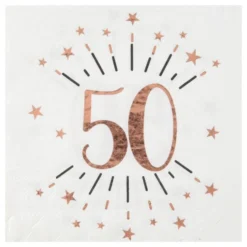 Servietter 50 Sparkling Rosaguld