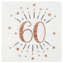 Servietter 60 Sparkling Rosaguld