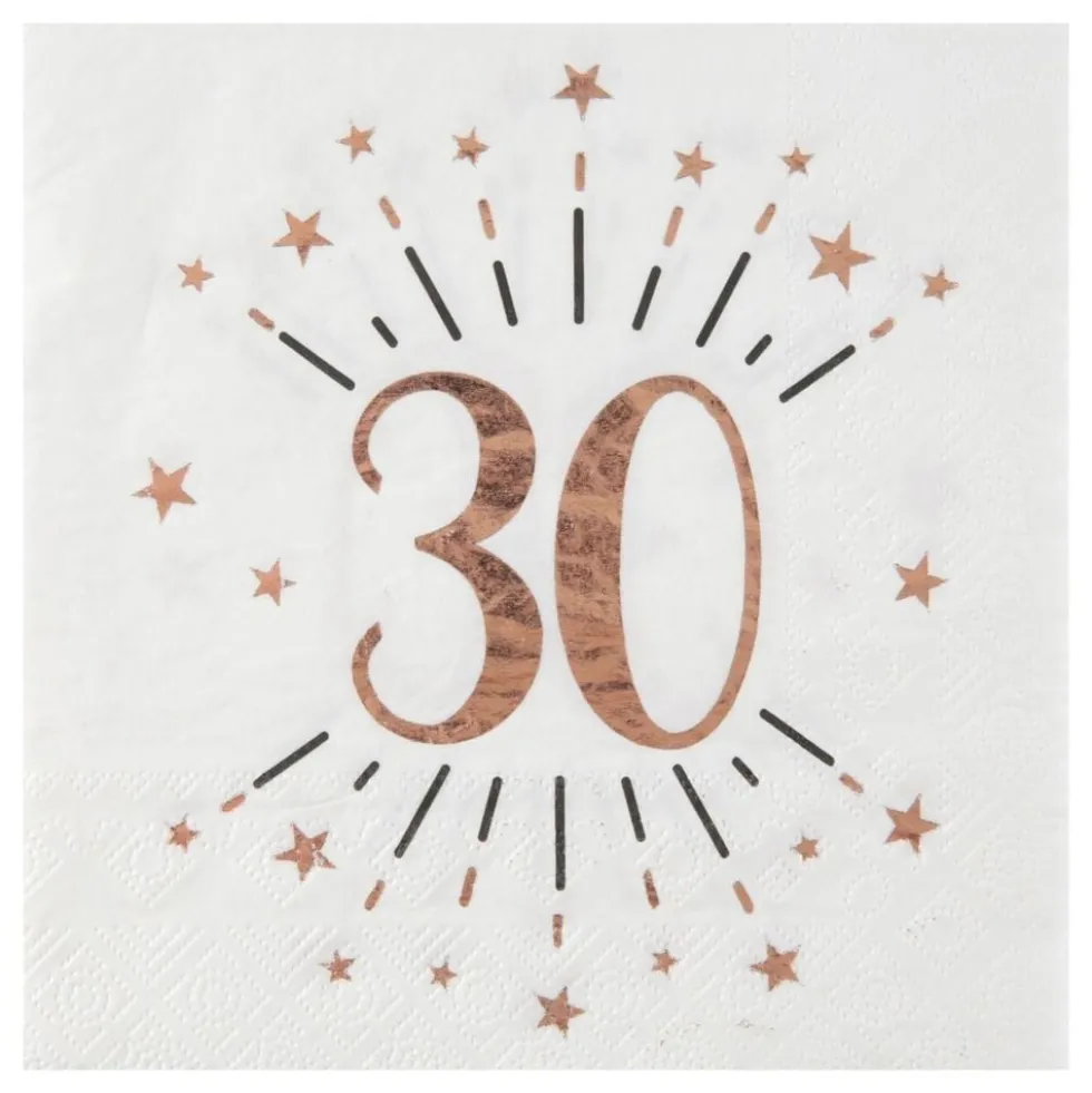 Servietter 30 Sparkling Rosaguld