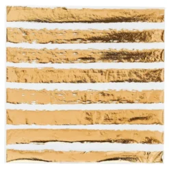 Servietter Stribede Guld Metallic