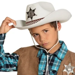 Sheriffhat Hvid til Børn